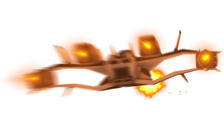 HD VFX of  Fighter Flying Past Cam Shooting  Orange