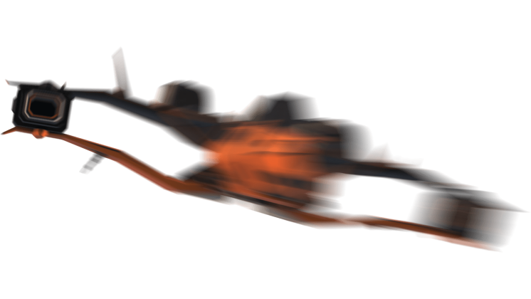(4K) Fighter Spaceship Chasing Cam Fast 2 Orange Effect