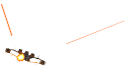 (4K) Fighter Spaceship Chasing Shooting At Cam Fast 3 Orange Effect