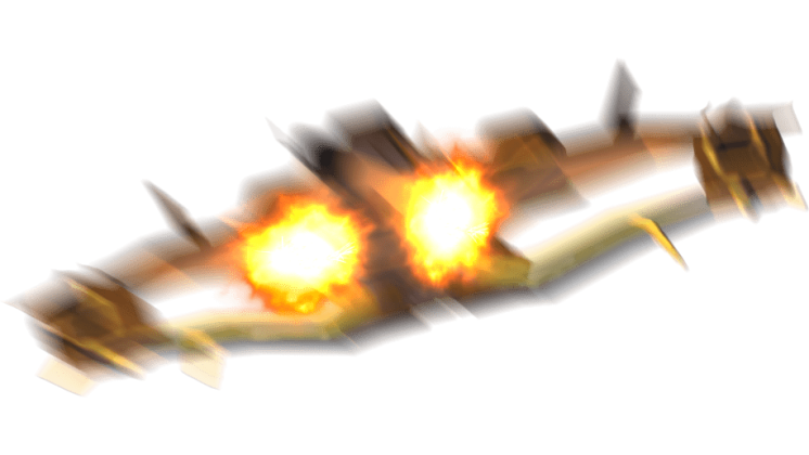 HD VFX of  Fighter Spaceship Chasing Shooting  Cam Slow  Orange