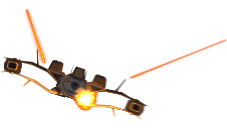 HD VFX of  Fighter Spaceship Chasing Shooting  Cam Slow  Orange