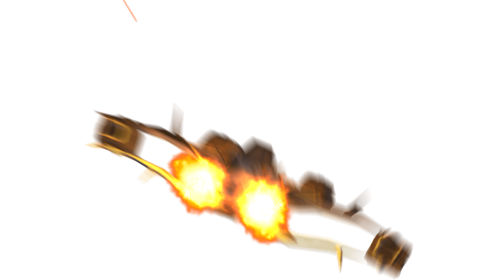 (4K) Fighter Spaceship Chasing Shooting At Cam Slow 5 Orange Effect