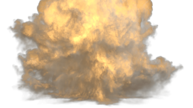 HD VFX of Close  Explosion White Smoke 