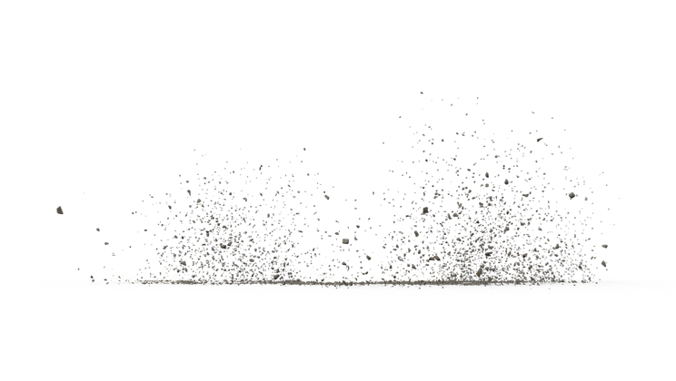HD VFX of  Explosion Foreground Debris  