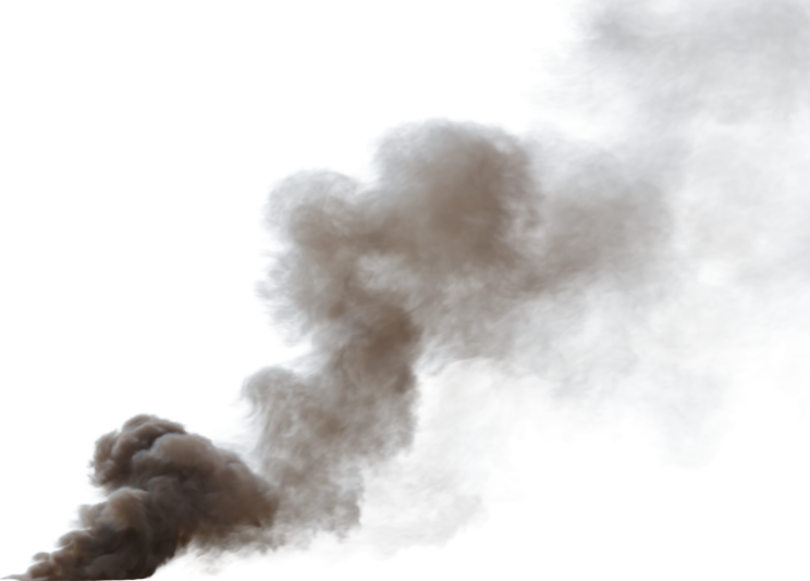 (4K) Smoke Plume Back Left Fire Off 10 Medium Effect