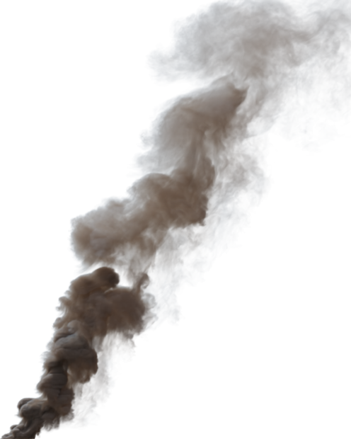 (4K) Smoke Plume Back Left Fire Off 13 Medium  Effect
