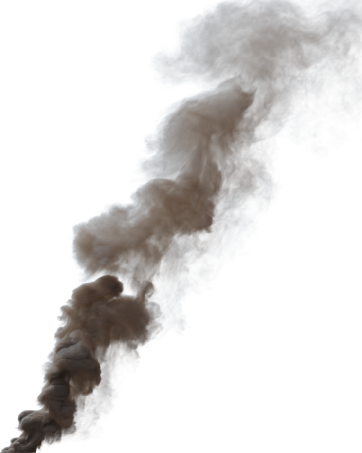 HD VFX of Smoke Plume Back Left Fire Off  Medium 