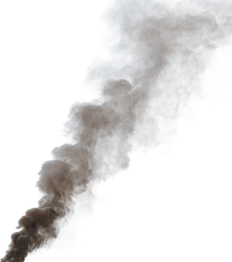 HD VFX of Smoke Plume Back Left Fire Off  Big 