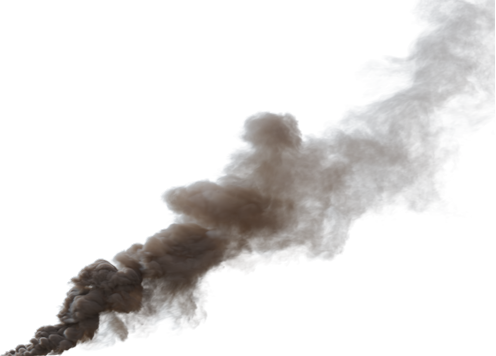 (4K) Smoke Plume Back Left Fire Off 3 Medium  Effect