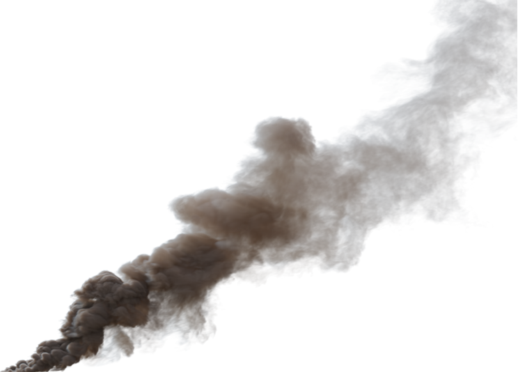 HD VFX of Smoke Plume Back Left Fire Off  Medium 