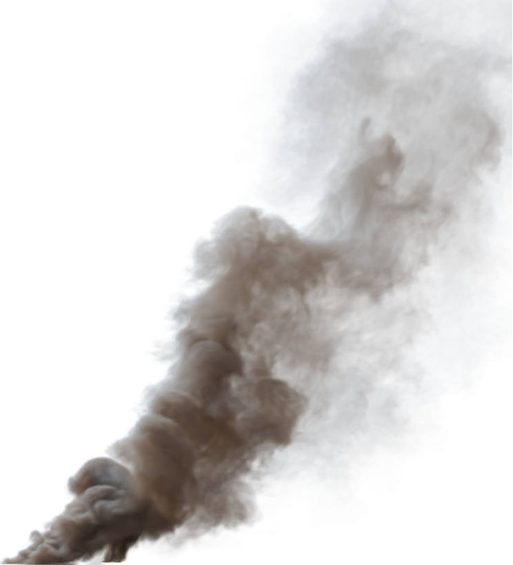 (4K) Smoke Plume Back Left Fire Off 9 Medium  Effect