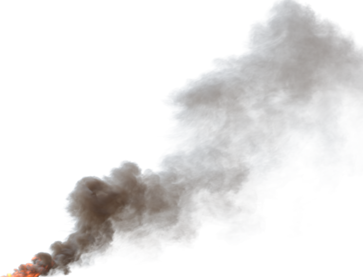 HD VFX of  Smoke Plume Back Left Fire   Big 
