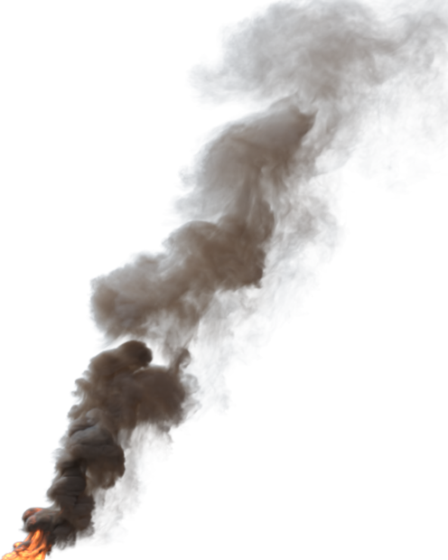 (4K) Smoke Plume Back Left Fire On 13 Medium  Effect
