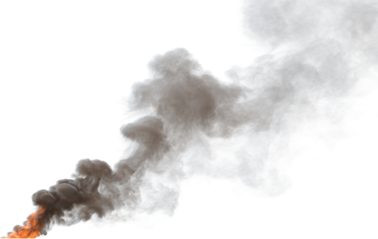 HD VFX of  Smoke Plume Back Left Fire   Medium 