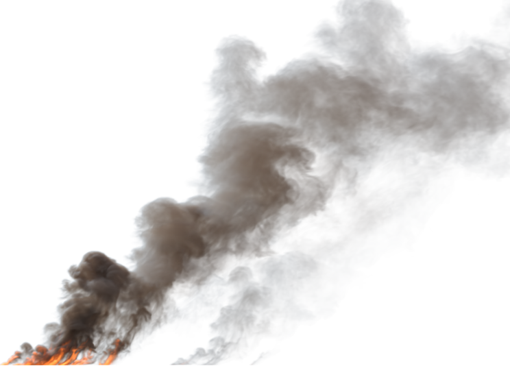 HD VFX of  Smoke Plume Back Left Fire   Big 