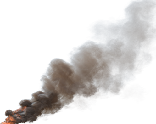 (4K) Smoke Plume Back Left Fire On 4 Small  Effect