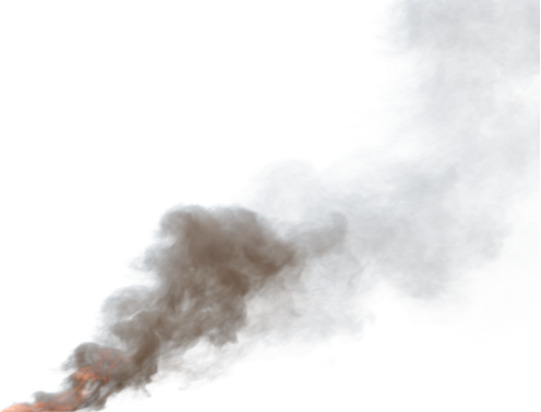 (4K) Smoke Plume Back Left Fire On 6 Small  Effect