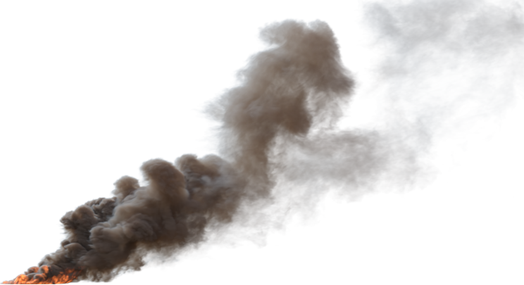 HD VFX of Smoke Plume Back Left Fire   Medium 