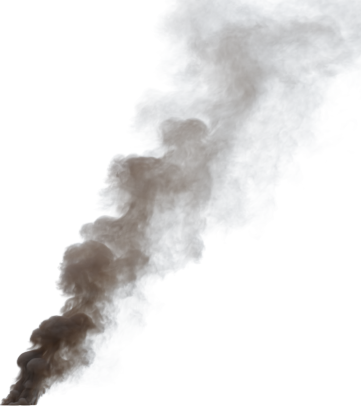 HD VFX of  Smoke Plume Back Right Fire Off  Big 