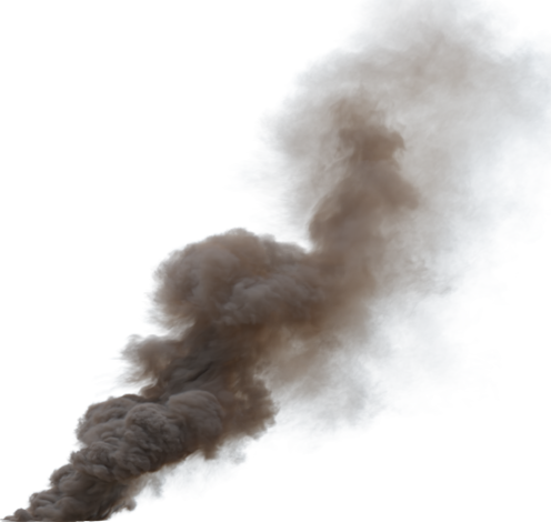 (4K) Smoke Plume Back Right Fire Off 1 Medium  Effect