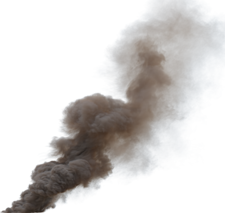 (4K) Smoke Plume Back Right Fire Off 1 Medium  Effect