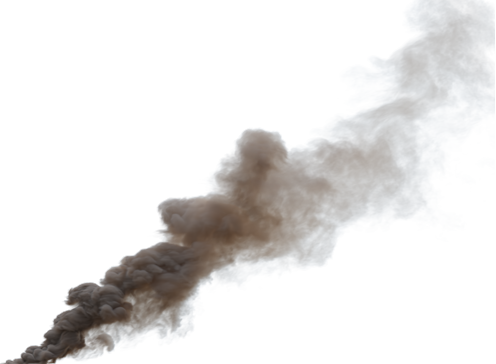 (4K) Smoke Plume Back Right Fire Off 3 Medium  Effect