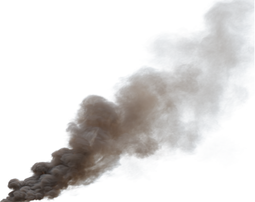 (4K) Smoke Plume Back Right Fire Off 4 Small  Effect