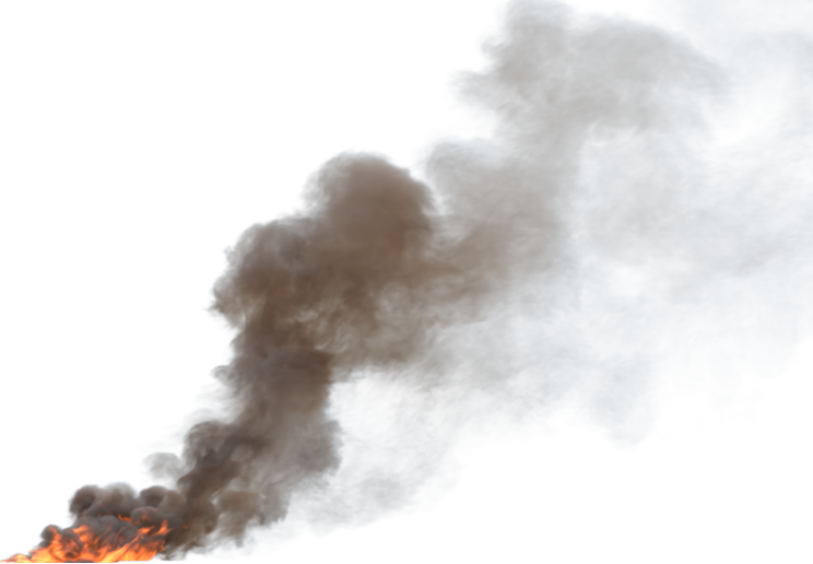 HD VFX of  Smoke Plume Back Right Fire   Medium 