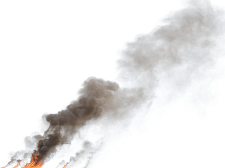 (4K) Smoke Plume Back Right Fire On 23 Big  Effect