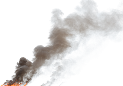 (4K) Smoke Plume Back Right Fire On 24 Big  Effect