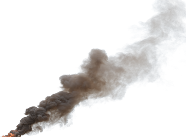 (4K) Smoke Plume Back Right Fire On 3 Medium  Effect