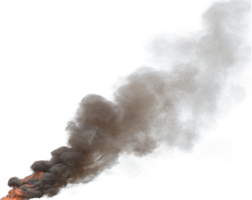 (4K) Smoke Plume Back Right Fire On 4 Small  Effect