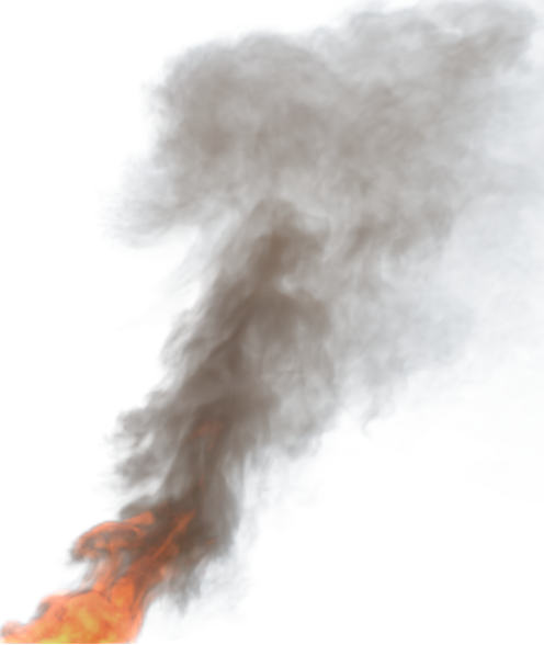(4K) Smoke Plume Back Right Fire On 5 Small  Effect
