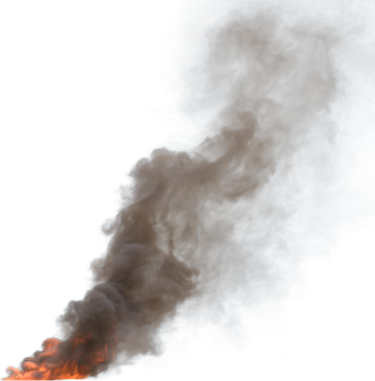 (4K) Smoke Plume Back Right Fire On 9 Medium  Effect