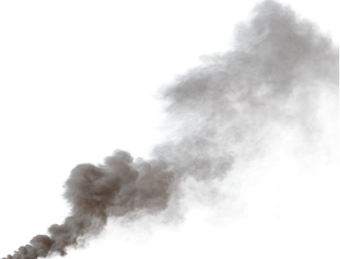 (4K) Smoke Plume Front Left Fire Off 11 Big  Effect
