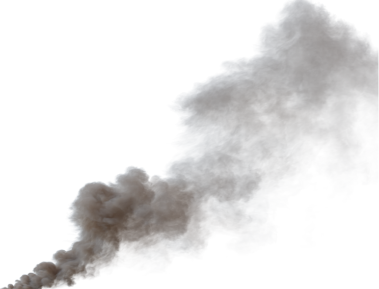(4K) Smoke Plume Front Left Fire Off 11 Big  Effect