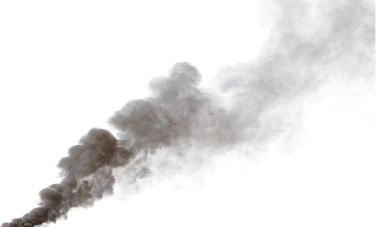 (4K) Smoke Plume Front Left Fire Off 12 Medium  Effect