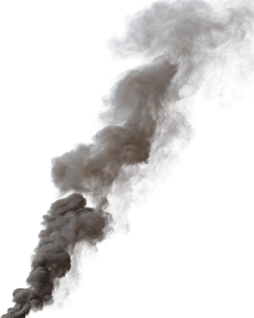 (4K) Smoke Plume Front Left Fire Off 13 Medium  Effect