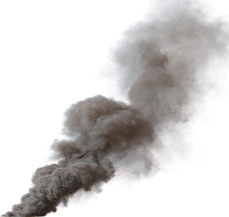 (4K) Smoke Plume Front Left Fire Off 1 Medium  Effect
