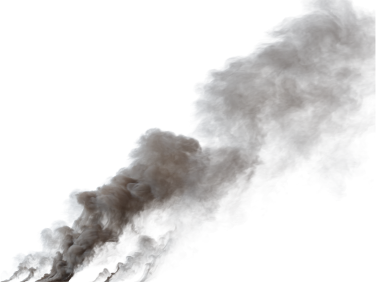 (4K) Smoke Plume Front Left Fire Off 23 Big  Effect