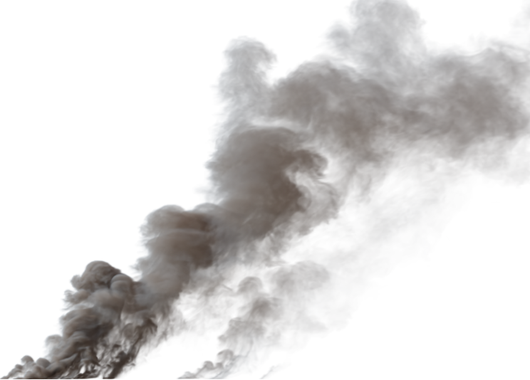 (4K) Smoke Plume Front Left Fire Off 24 Big  Effect