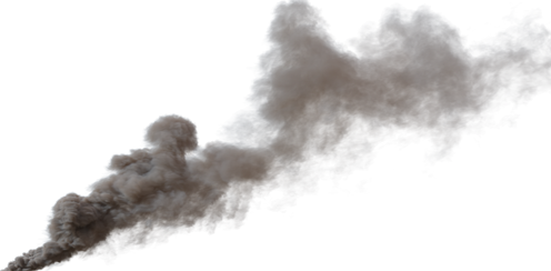 (4K) Smoke Plume Front Left Fire Off 2 Big  Effect
