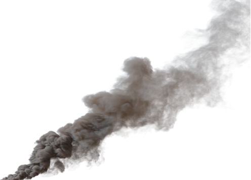 (4K) Smoke Plume Front Left Fire Off 3 Medium  Effect