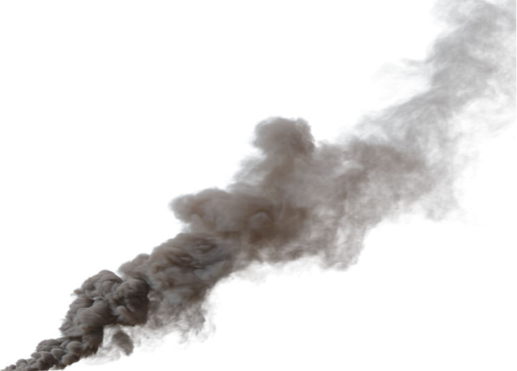 (4K) Smoke Plume Front Left Fire Off 3 Medium  Effect