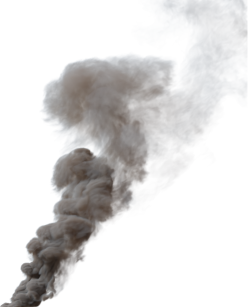 (4K) Smoke Plume Front Left Fire Off 7 Small  Effect