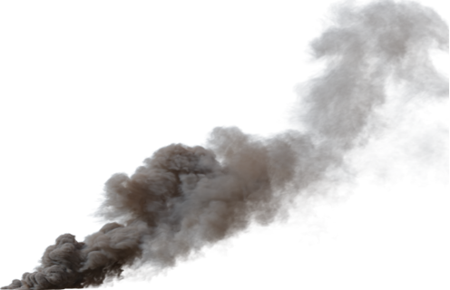 (4K) Smoke Plume Front Left Fire Off 8 Mediumhf  Effect