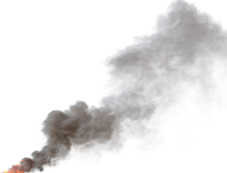HD VFX of  Smoke Plume Front Left Fire   Big 