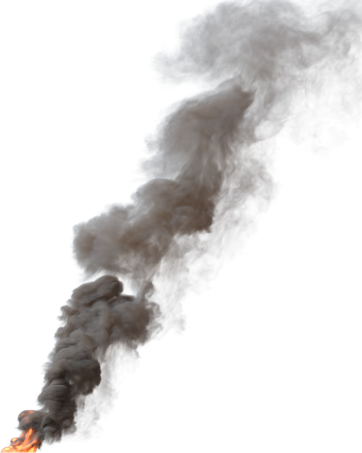 (4K) Smoke Plume Front Left Fire On 13 Medium  Effect