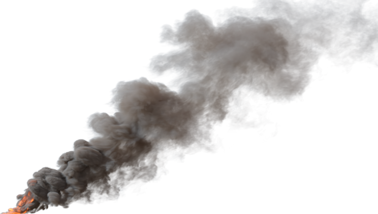 HD VFX of  Smoke Plume Front Left Fire   Medium 