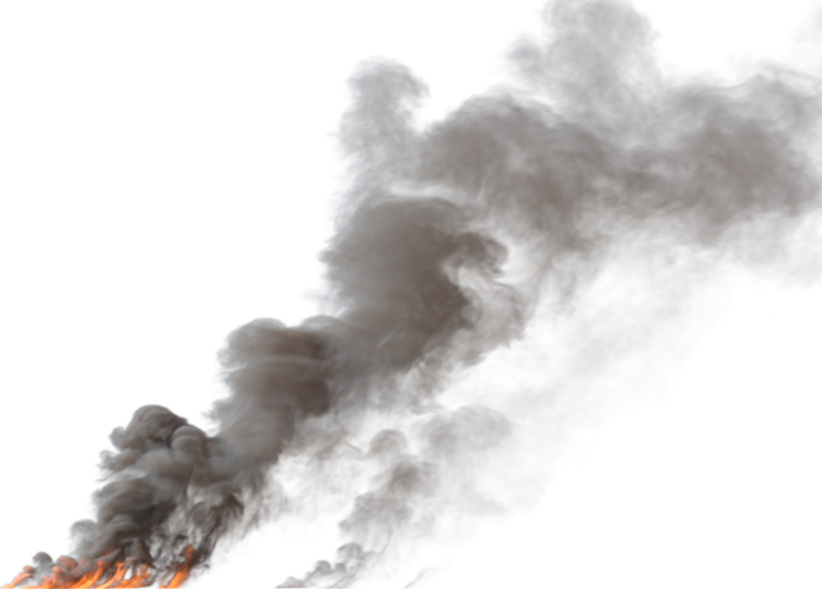 (4K) Smoke Plume Front Left Fire On 24 Big  Effect